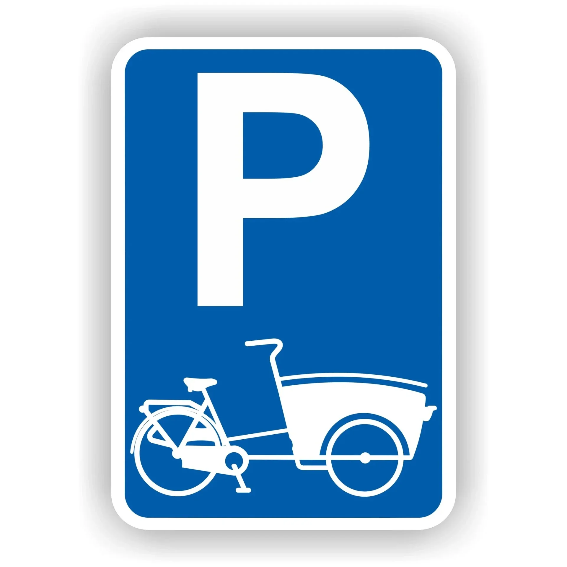 Bakfiets hier plaatsen verkeersbord sticker (1334.la68)