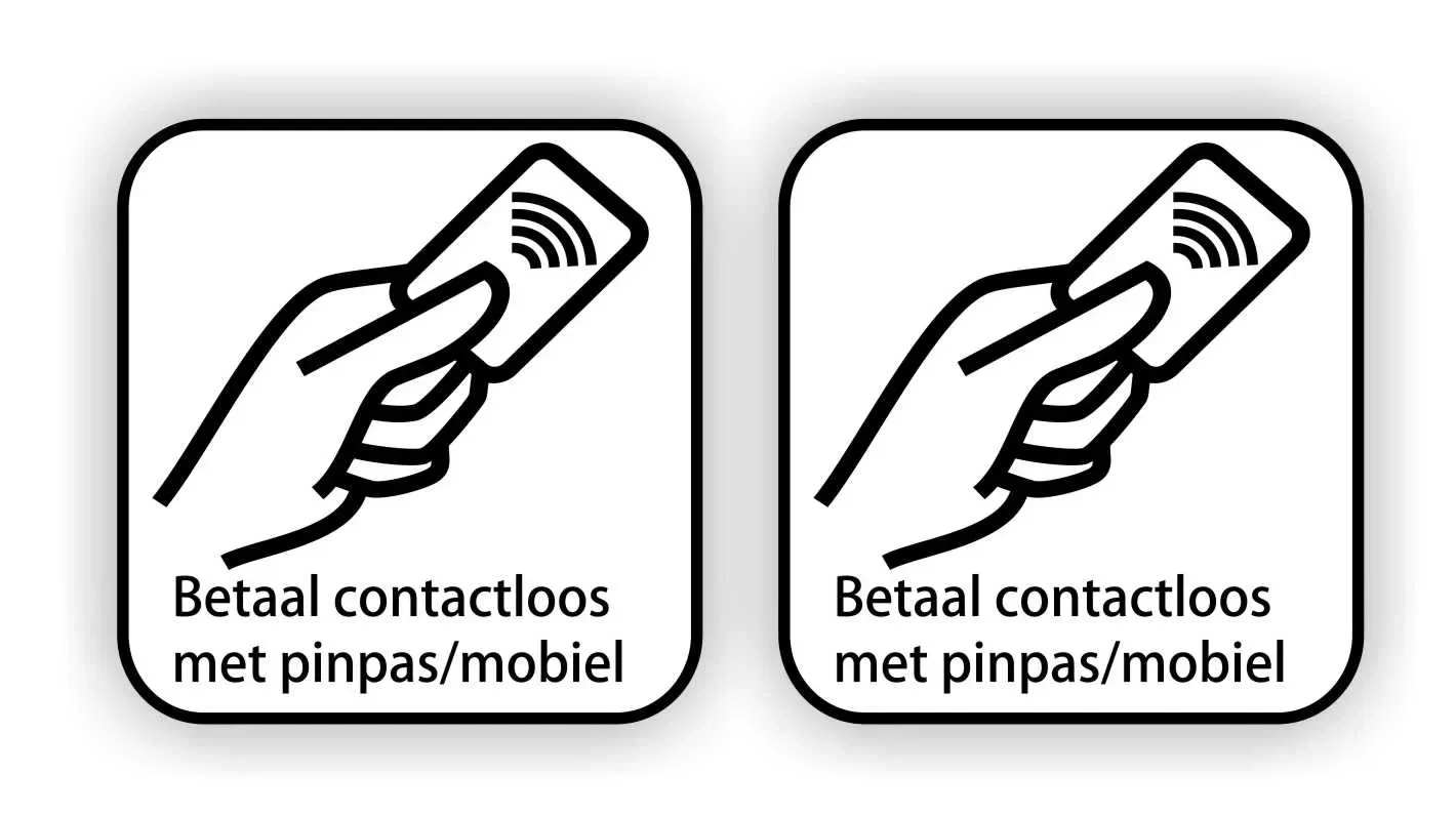 Pin Only, No Cash betaal contactloos stickers (978.la48)