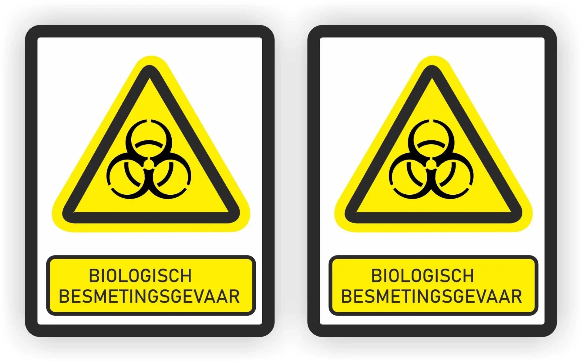 Biologisch besmetting  ISO 7010 norm stickers (565.la25)