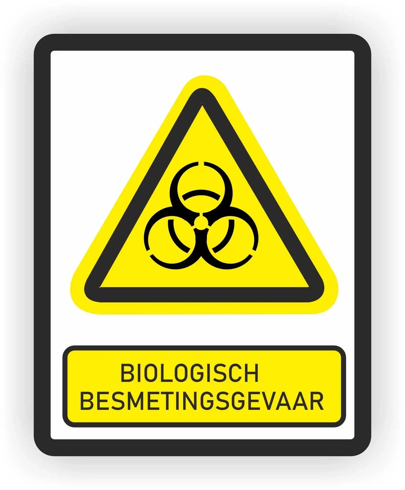Biologisch besmetting  ISO 7010 norm sticker (563.la25)