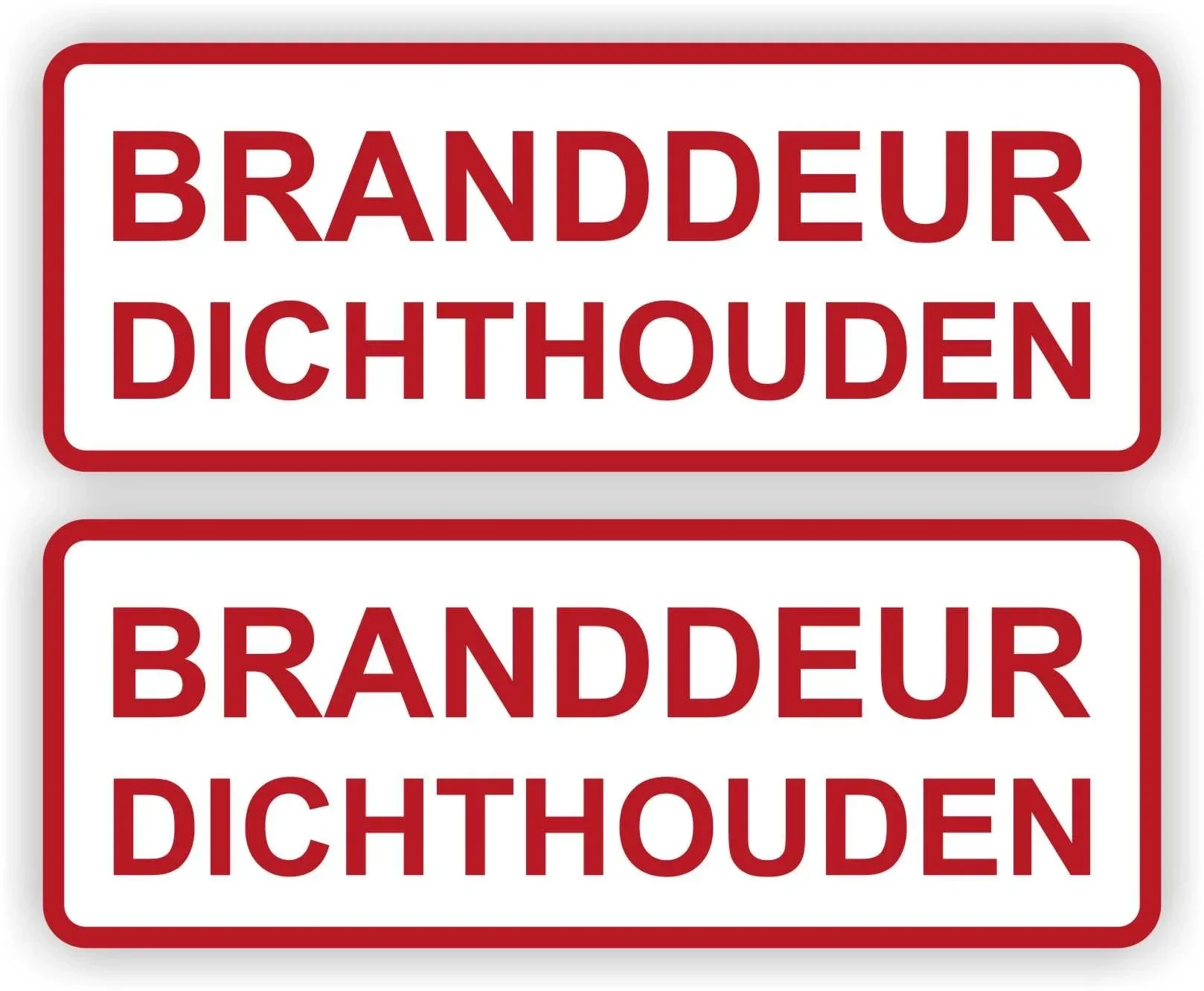 Branddeur dicht houden, set van 2 stickers. (479.la23)