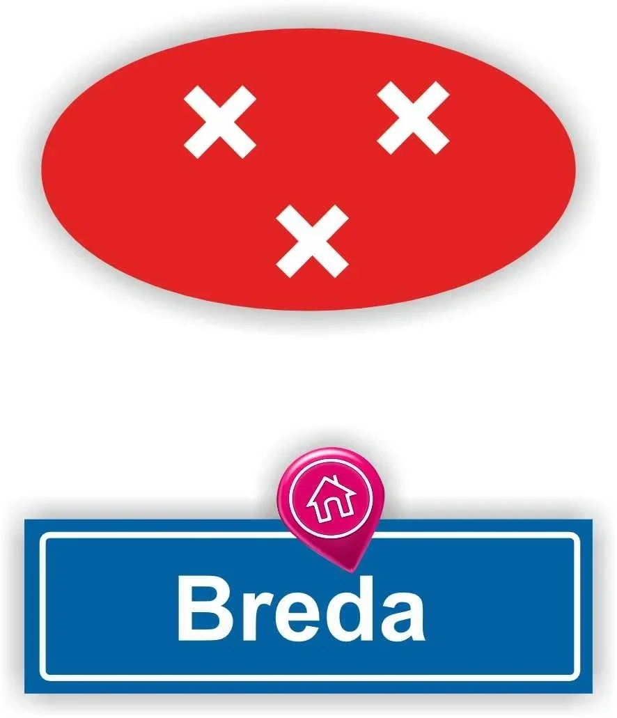Breda stadsvlag auto stickers. (805.la31)