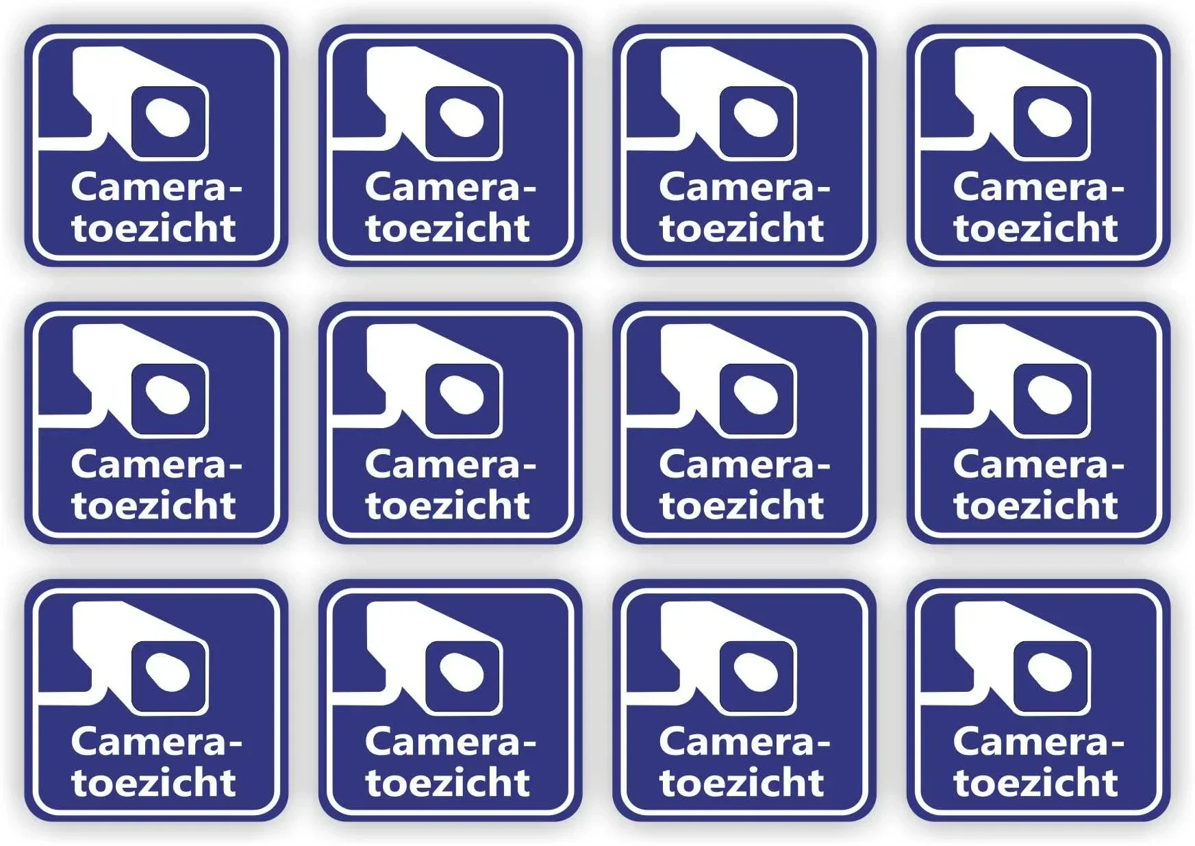 Camera toezicht 12 stickers (913.la43)