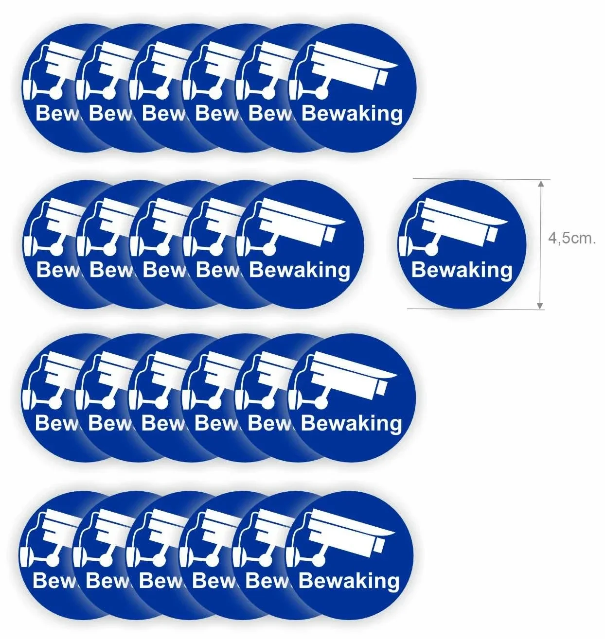 Camerabewaking sticker set 24 stuks (225.la8)