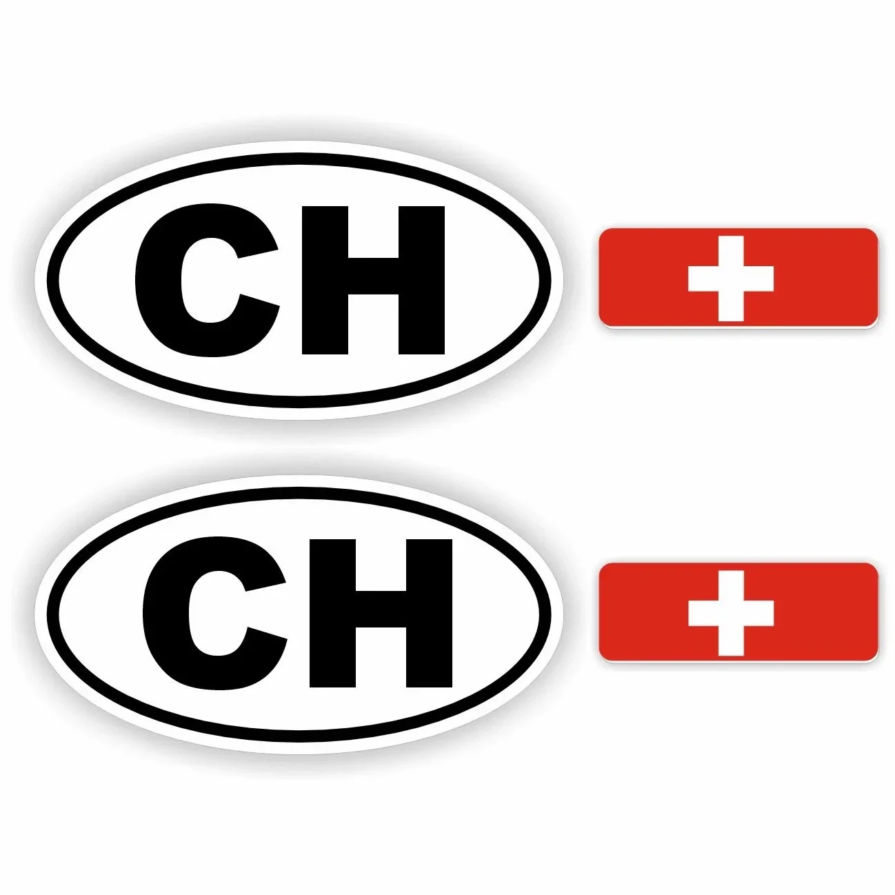 CH, Zwitserland auto sticker set (1344.la69)