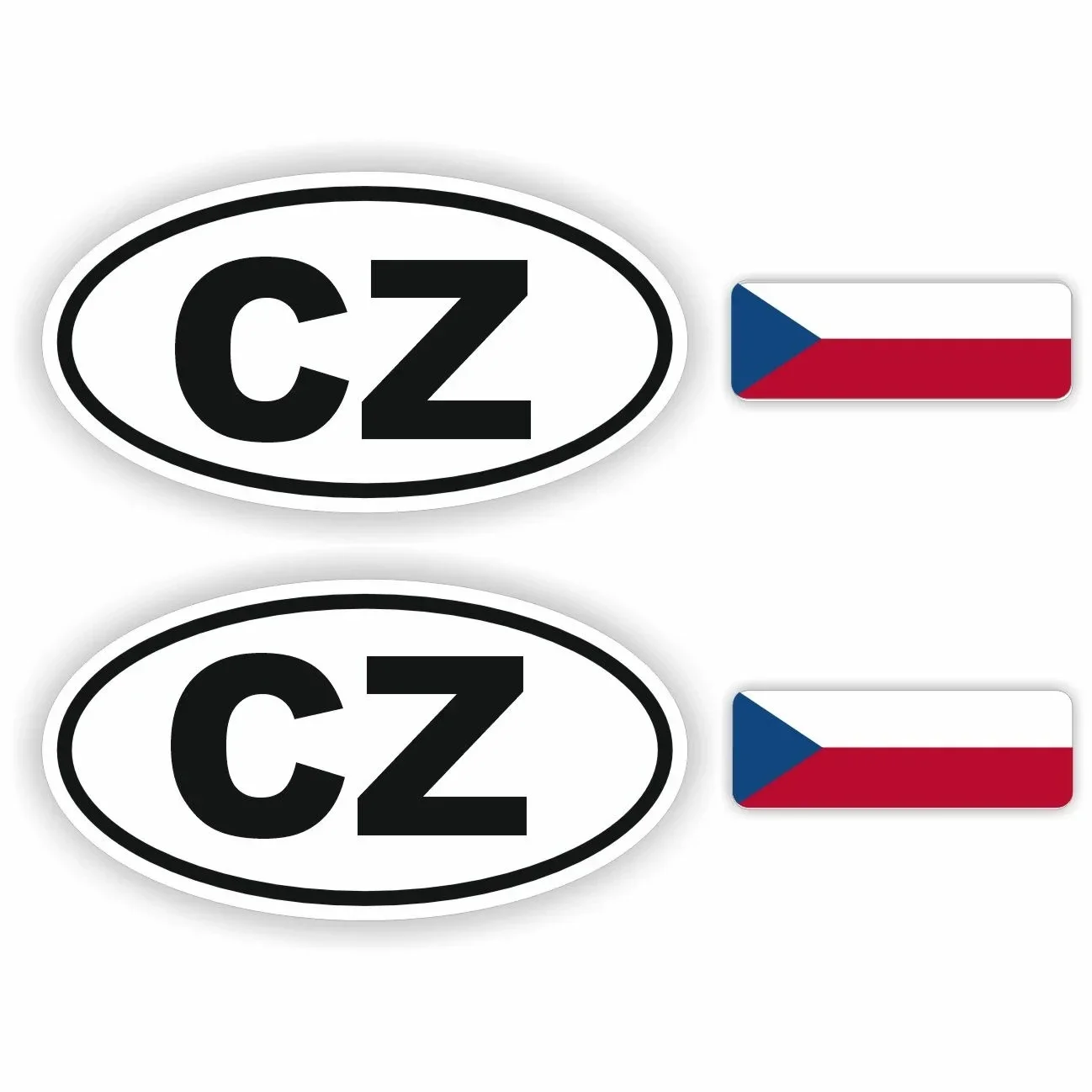 CZ, Tsjechië auto sticker set. (1341.la69)