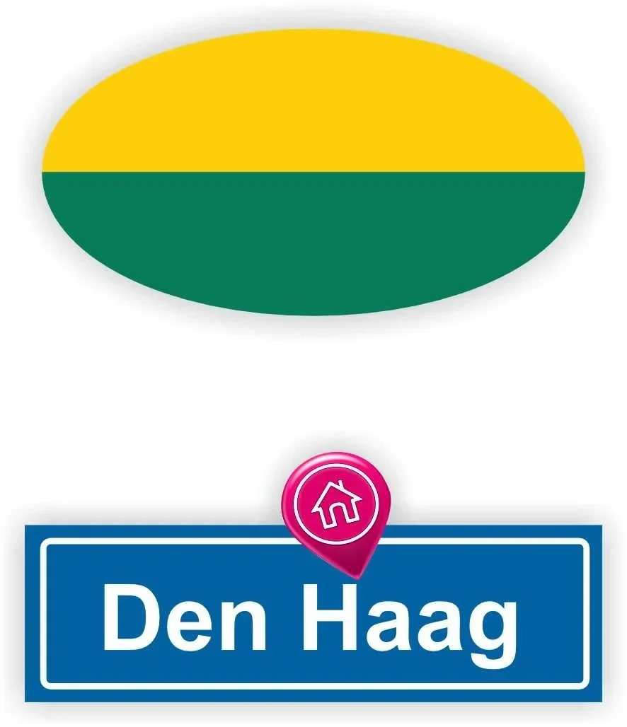 Den Haag stadsvlag auto stickers. (853.la31)