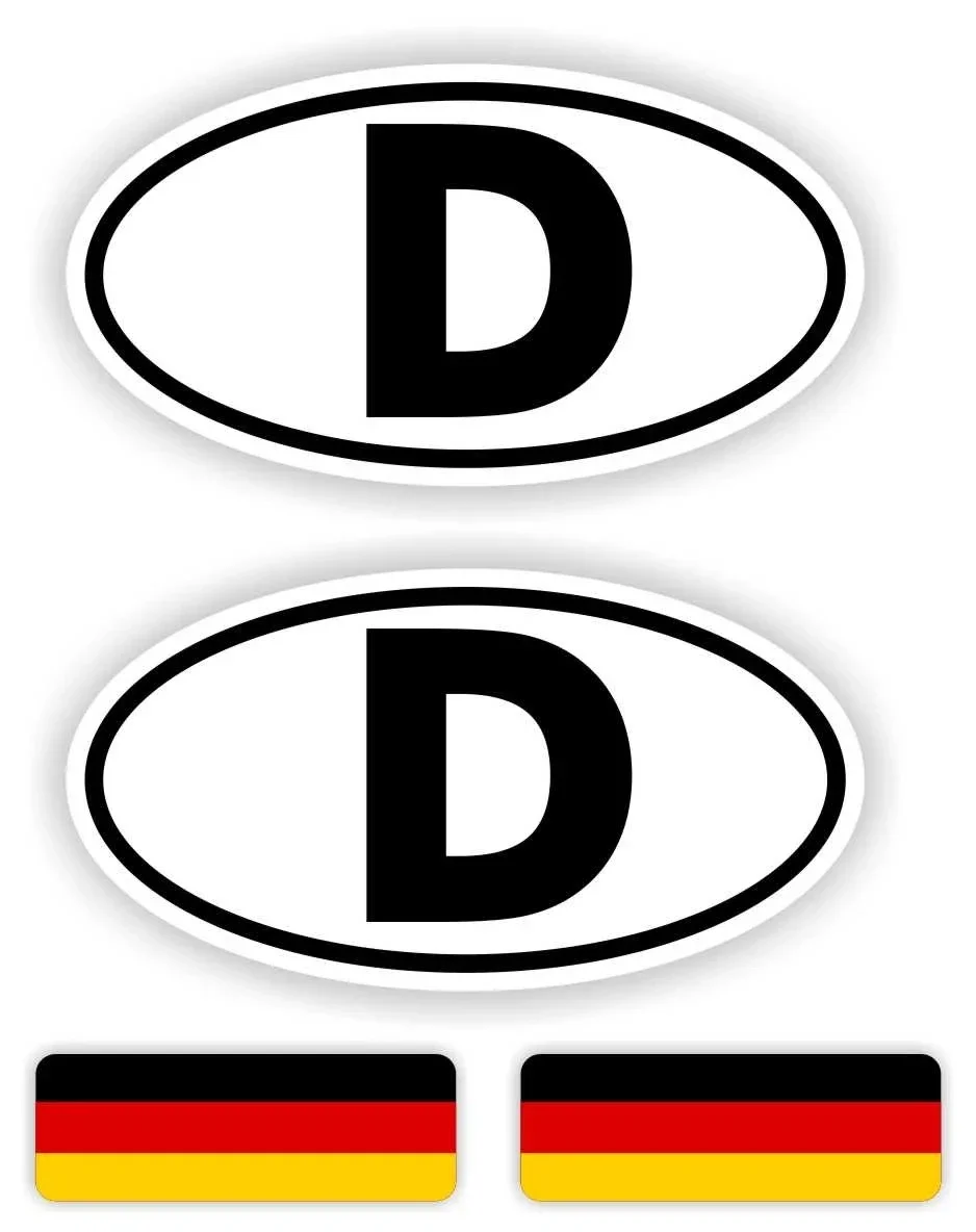 D, Duitsland auto sticker set. (1011.la61)