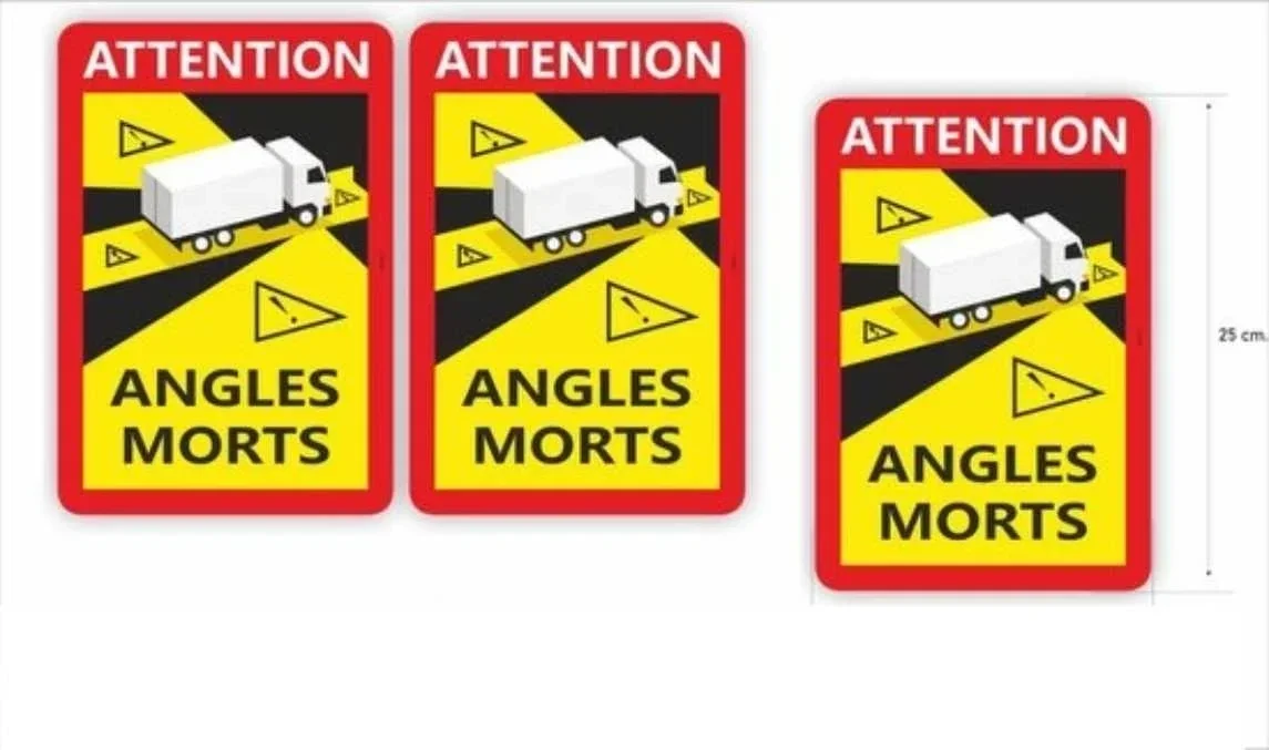 Dode Hoek waarschuwingssticker set 3 st. Frankrijk (999.la36)
