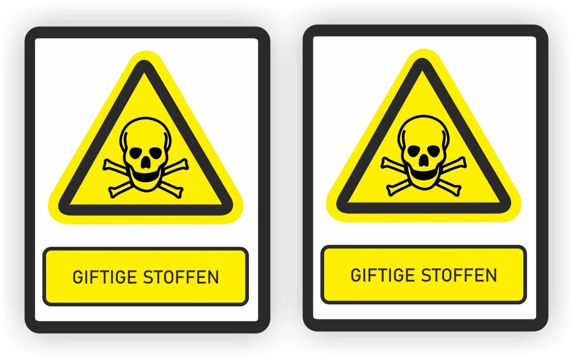 Doodshoofd ISO 7010 norm stickers (607.la26)