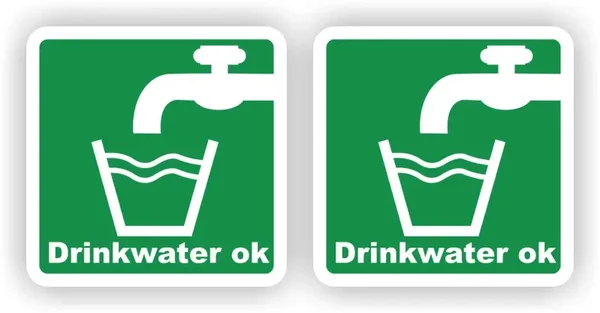 Drinkwater OK sticker set 2 st. (413.la20)
