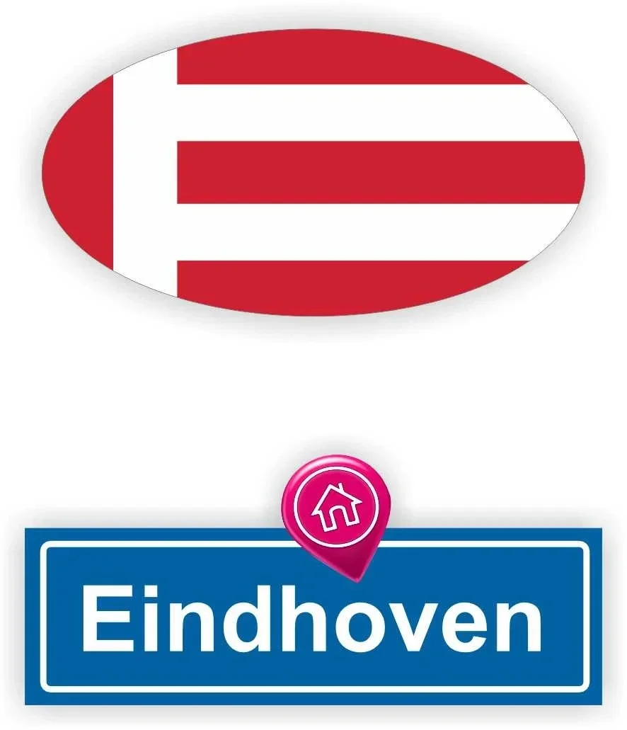 Eindhoven stadsvlag auto stickers. (809.la31)