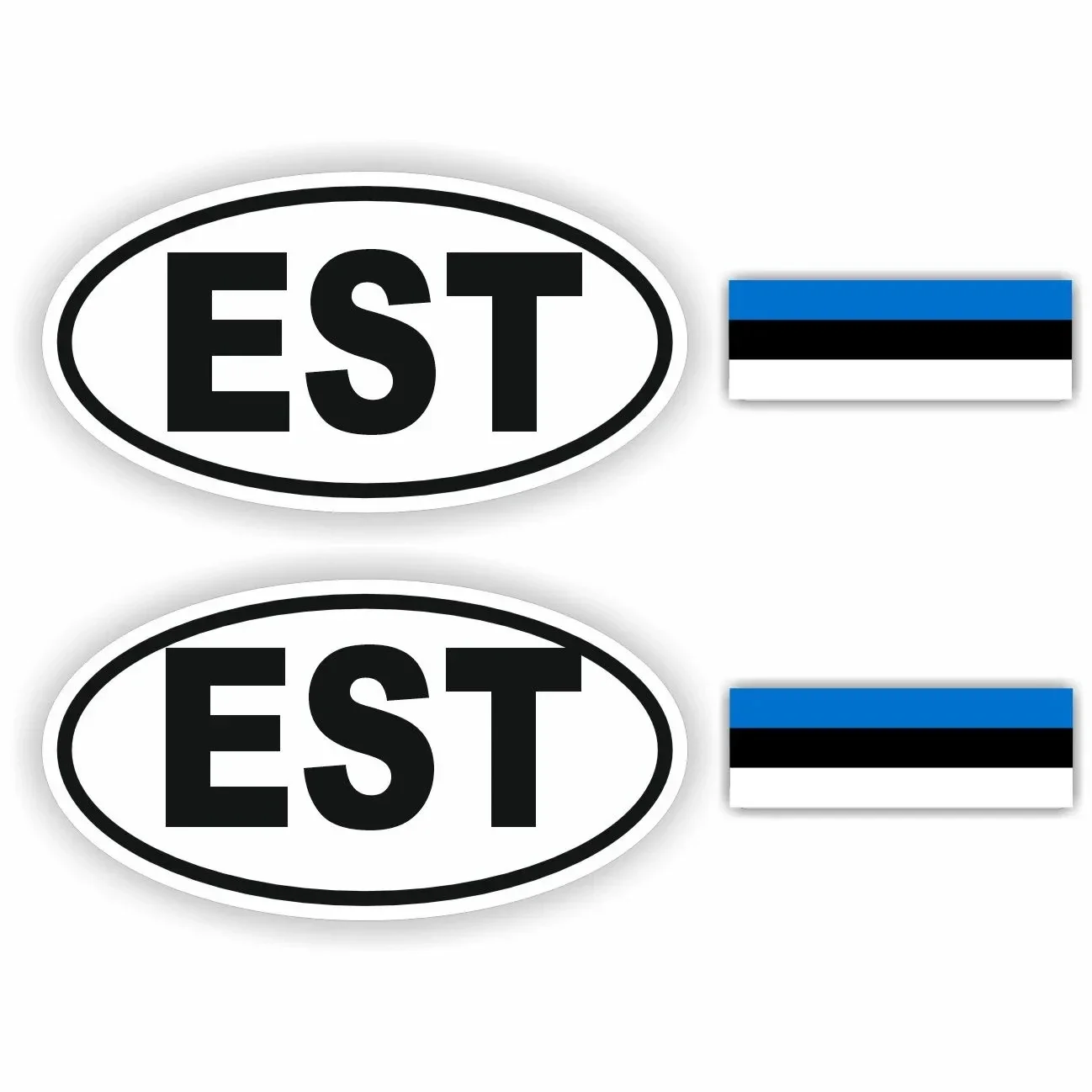 EST, Estland, Estonia auto sticker set.  (1346.la69)