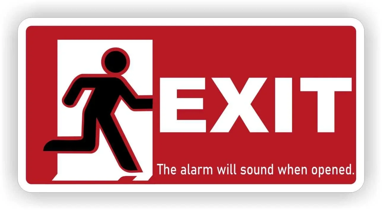 EXIT fire door nooduitgang sticker. (485.la23)