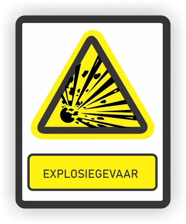 Explosiegevaar  ISO 7010 norm sticker (521.la24)