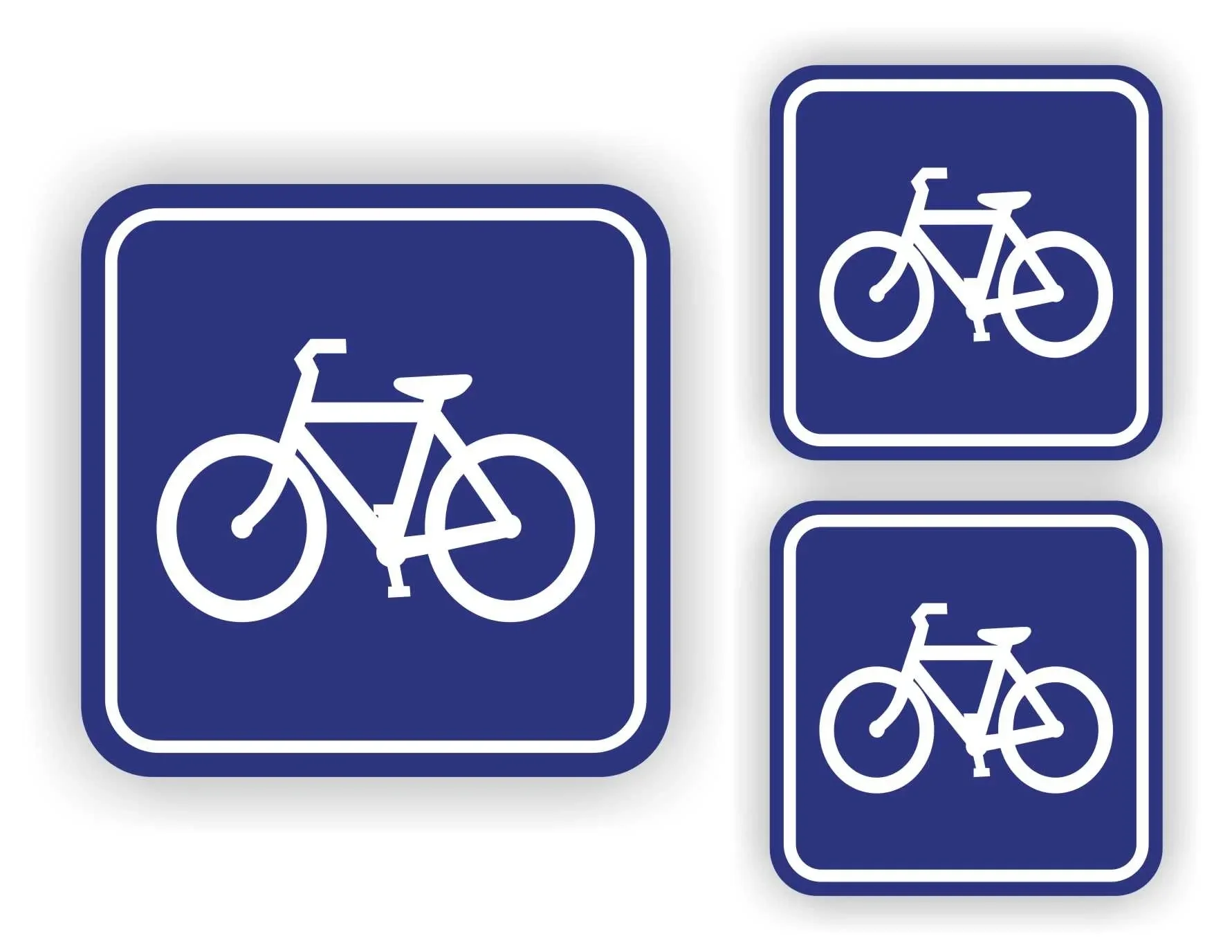Fietsen toegestaan stickers set 3 stuks. (024.la3)