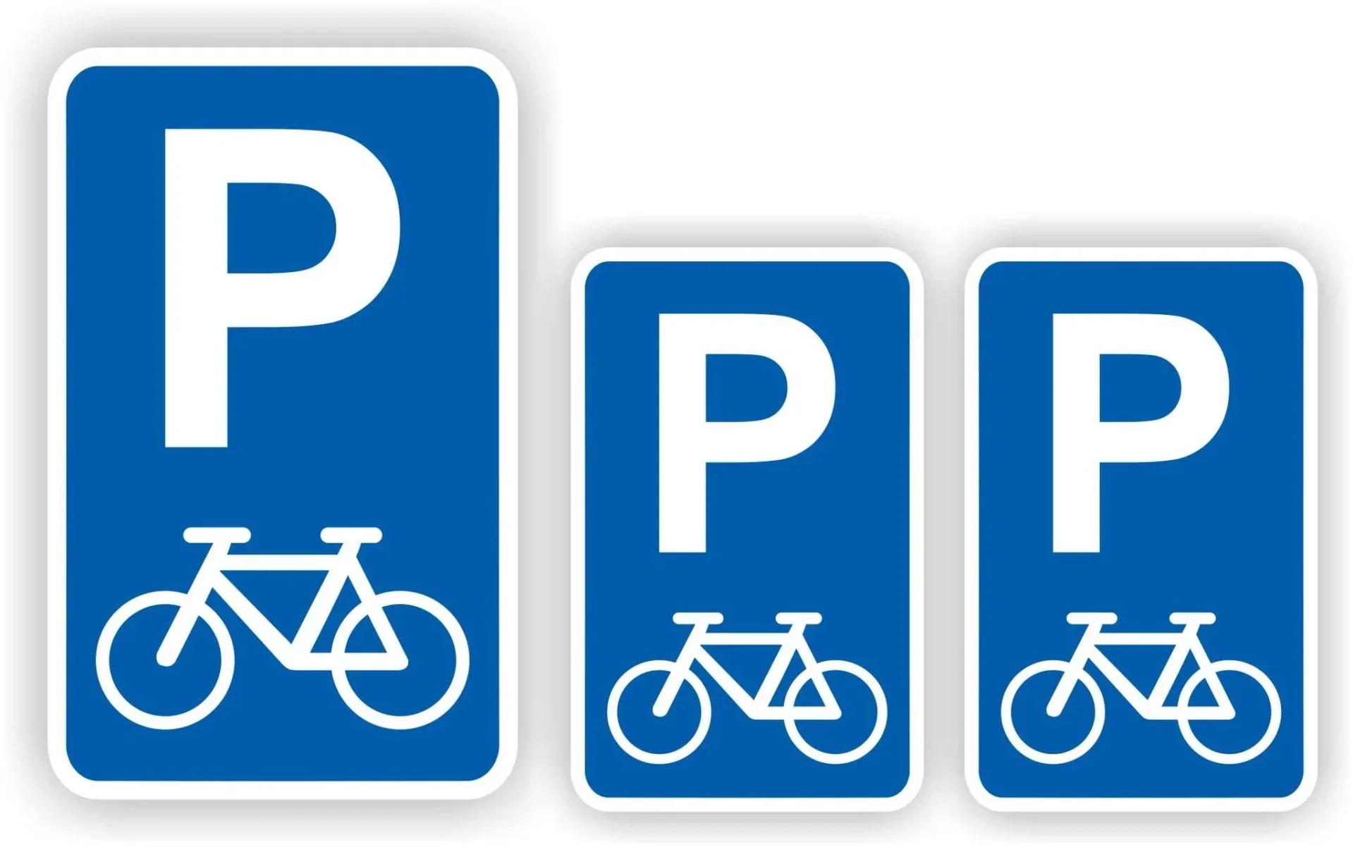 Fietsen stalling set van 3 stickers (263.la14)
