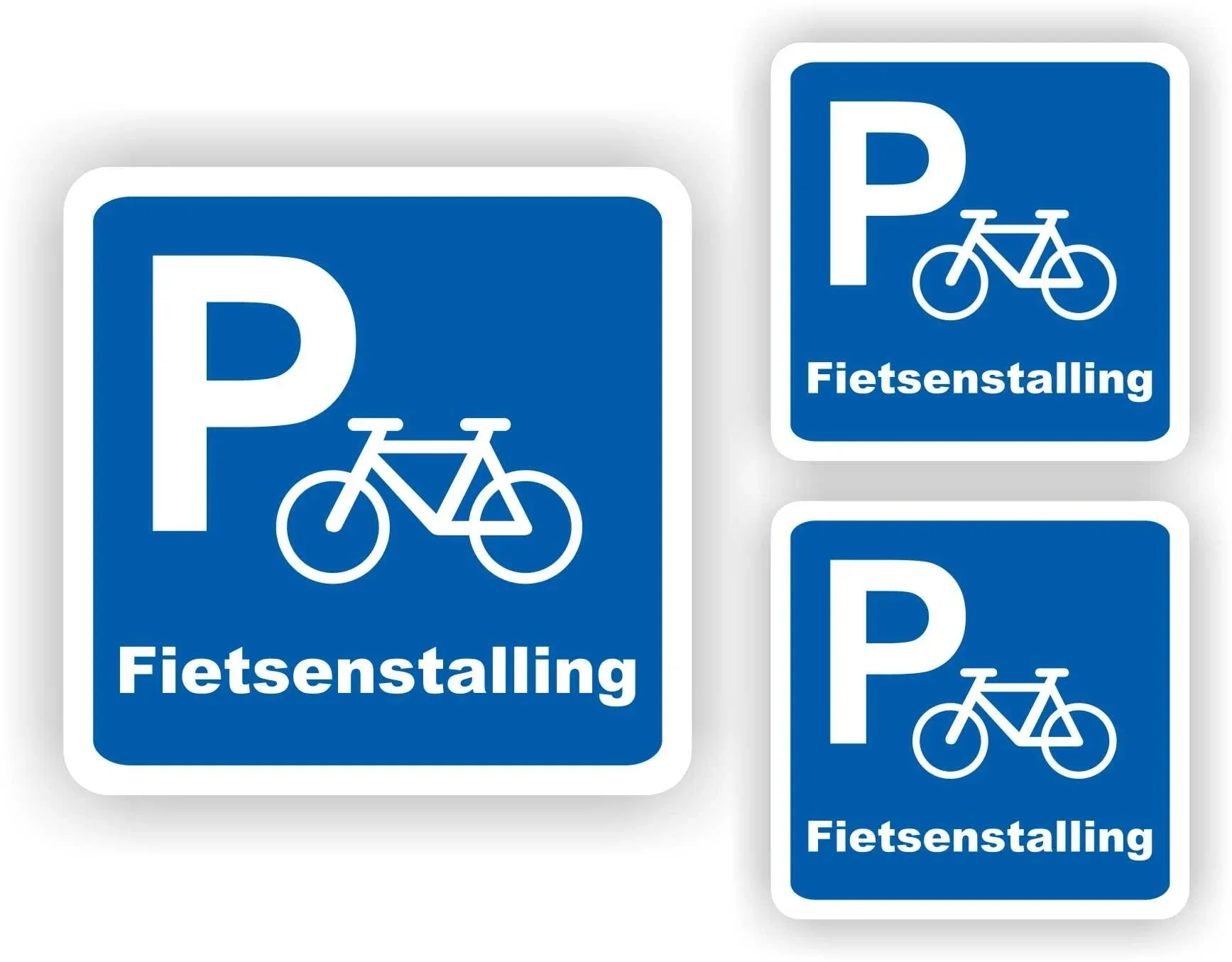 Fietsenstalling parkeer set 3 stickers (259.la13)