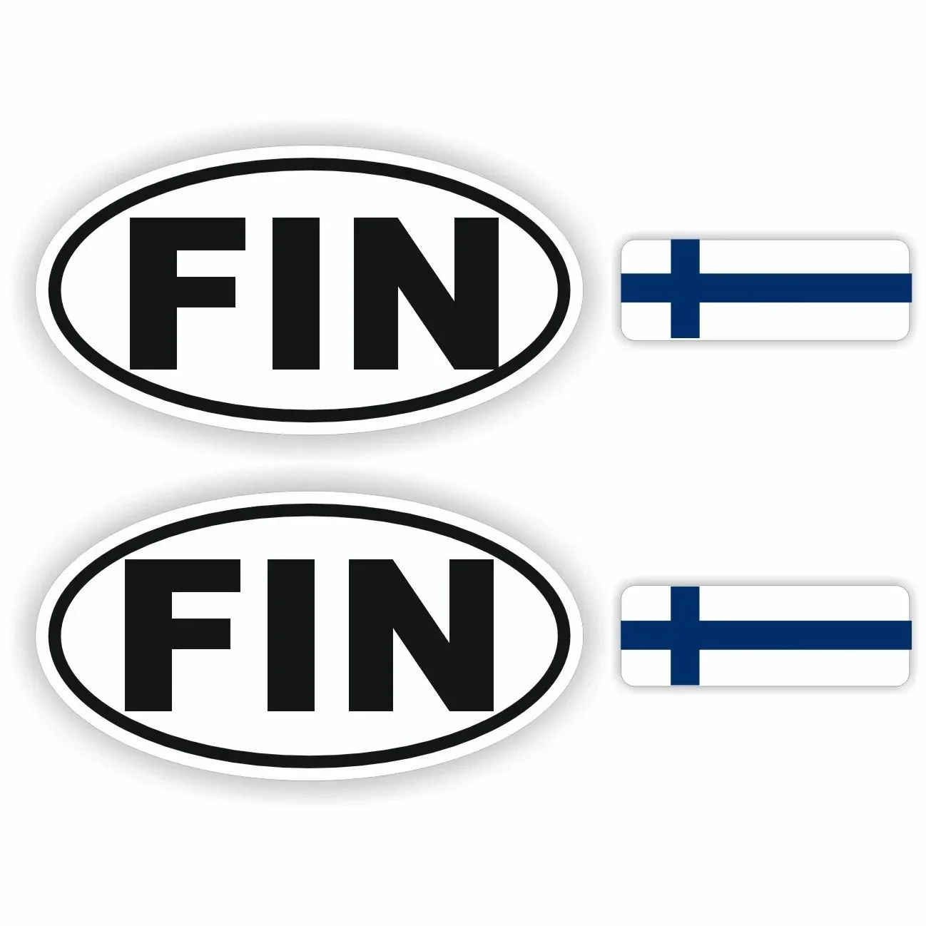FIN, Finland auto sticker set.  (1348.la69)