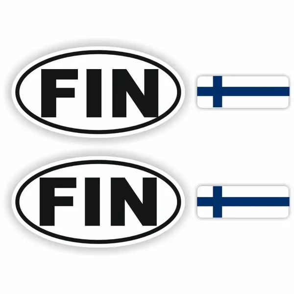FIN, Finland auto sticker set.  (1348.la69)