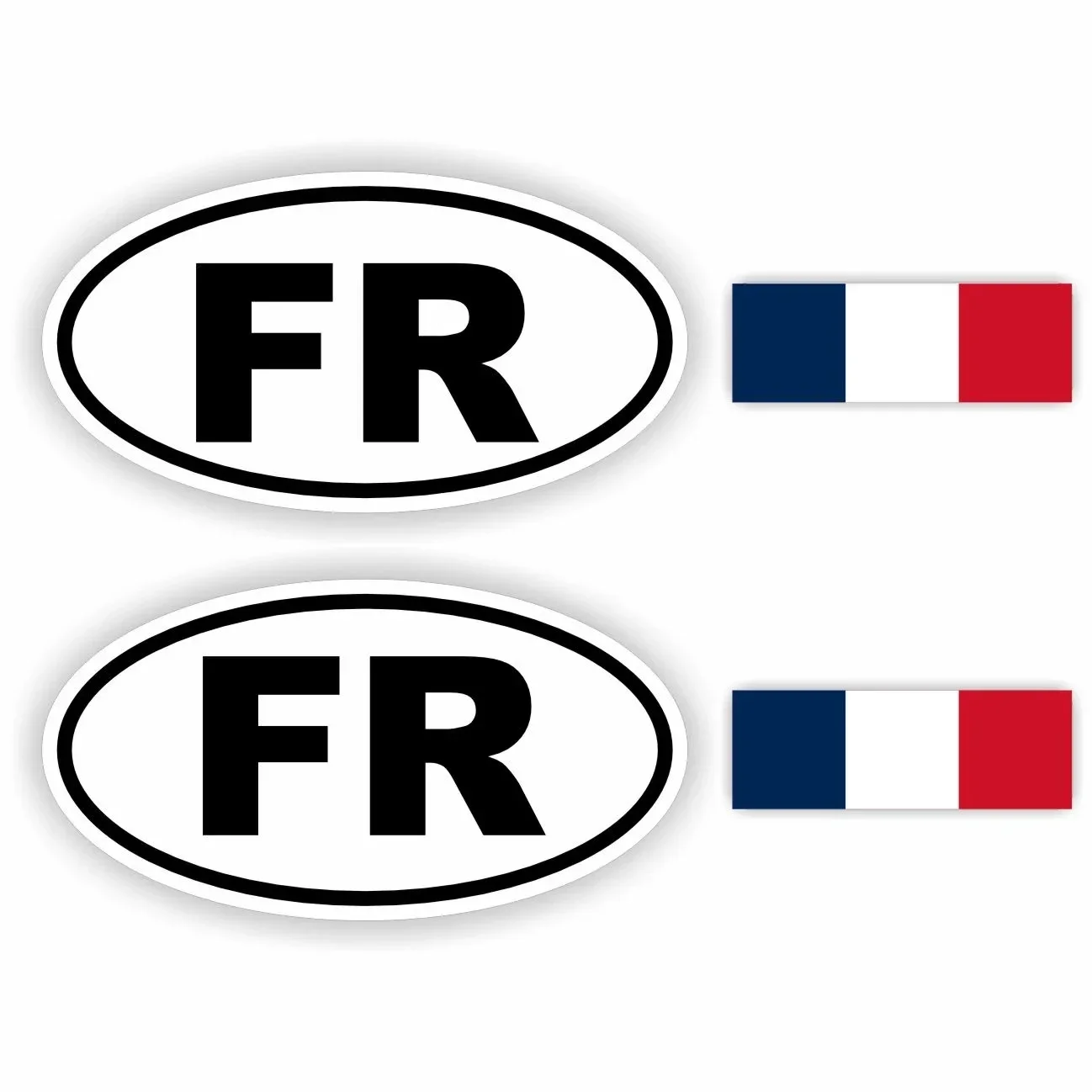 FR, Frankrijk auto sticker set.  (1347.la69)