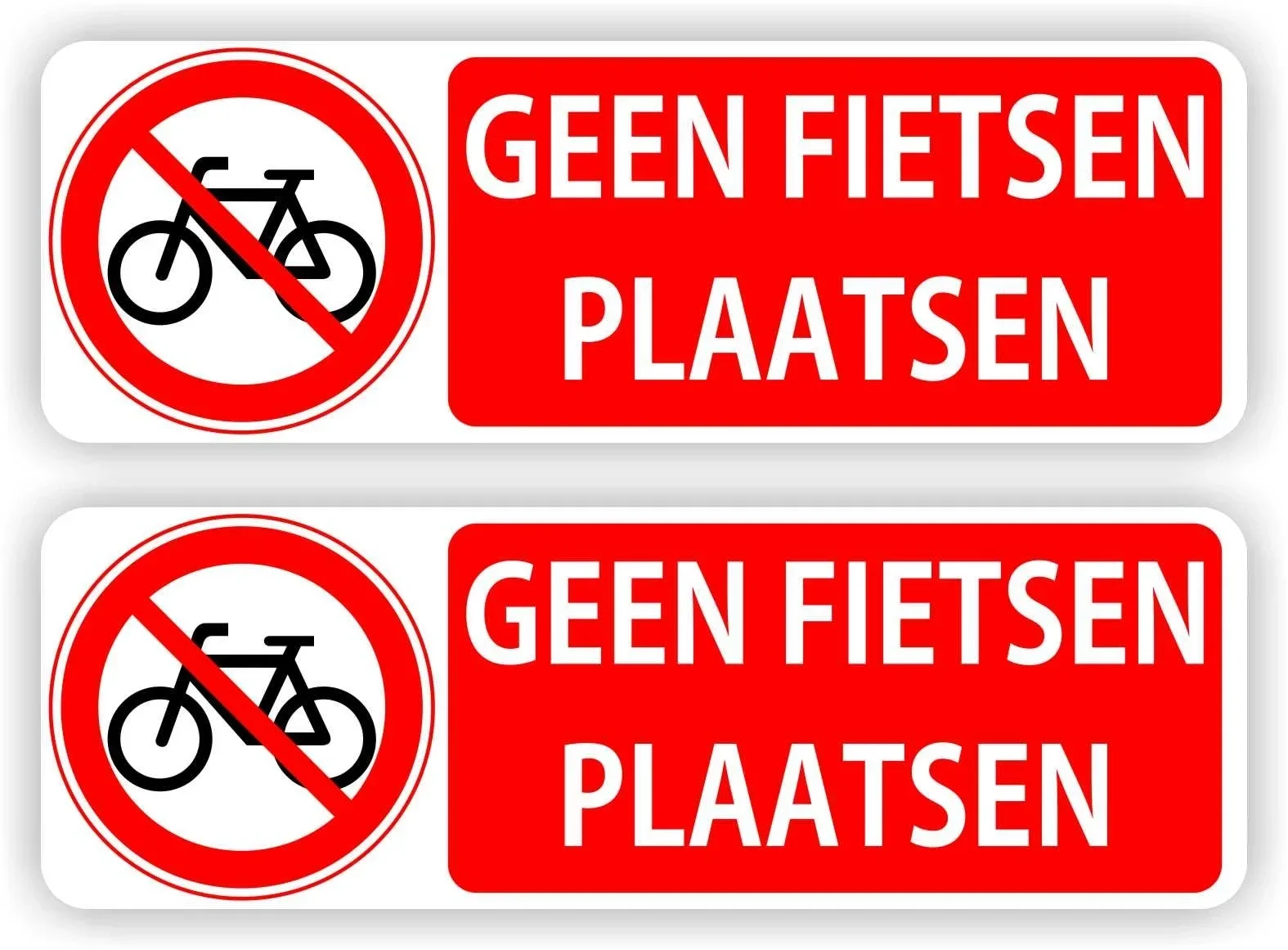 Geen fietsen plaatsen sticker set van 2 st. (994.la36)