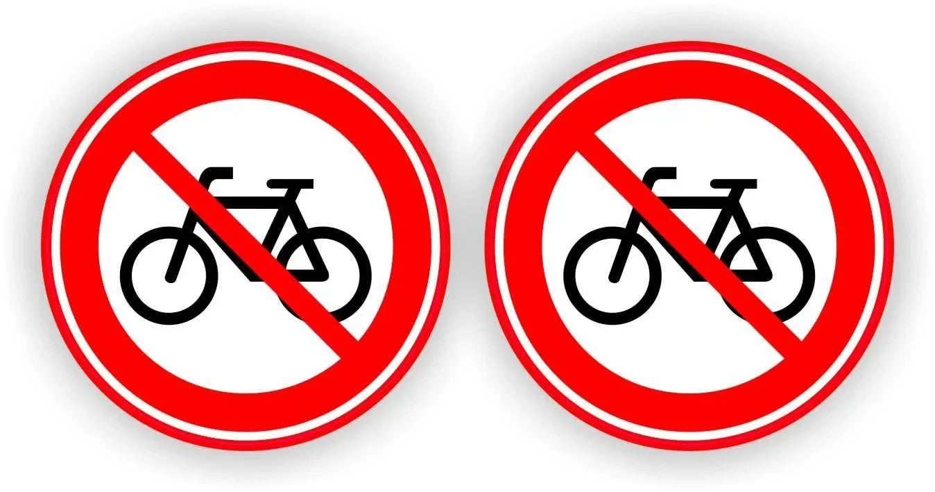 Geen fietsen plaatsen sticker set 2 stuks (1037.la50)
