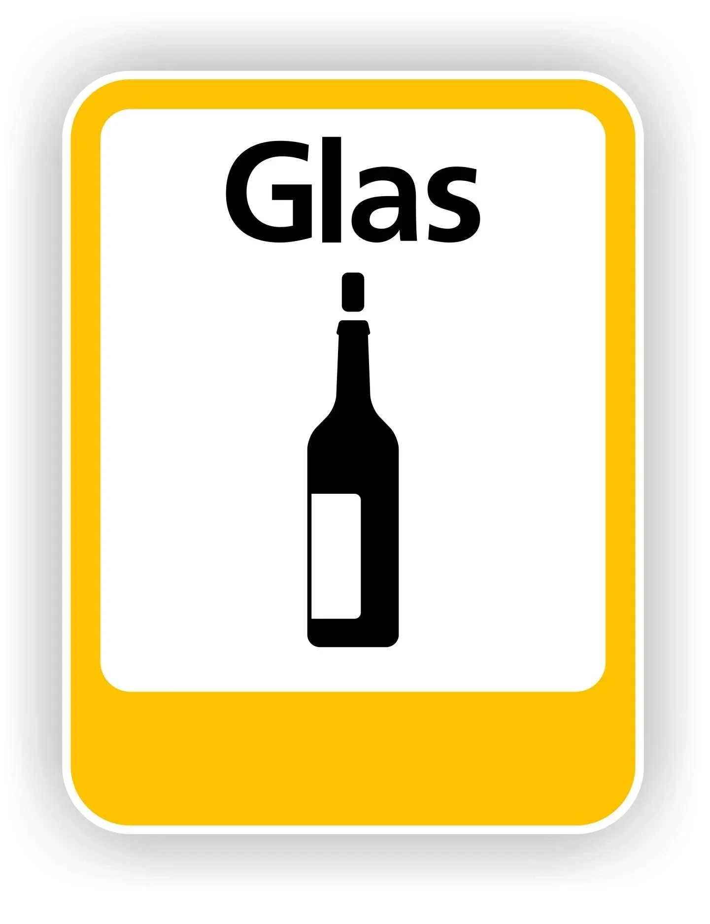 Glas recycling sticker (132.la4)