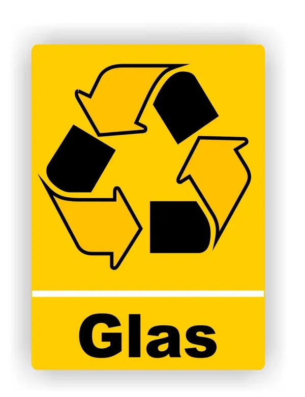 Glas recycling logo sticker (131.la4)