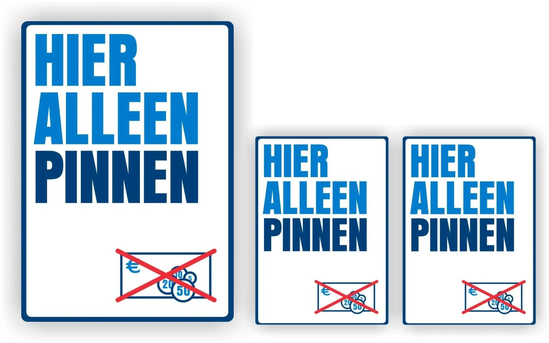 Hier alleen pinnen, kassa sticker set. (429.la21)