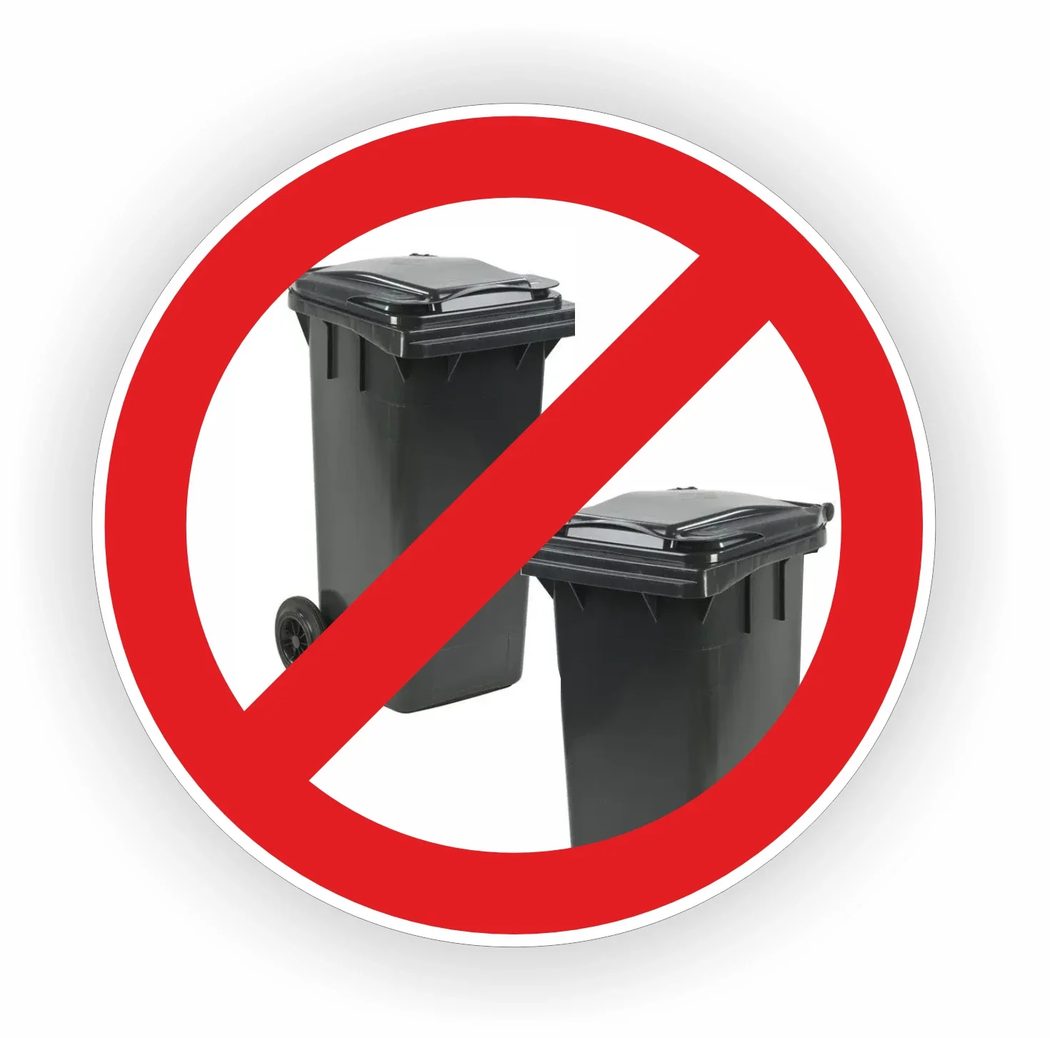 Geen kliko container plaatsen sticker Ø 20cm.   (1167.la61)