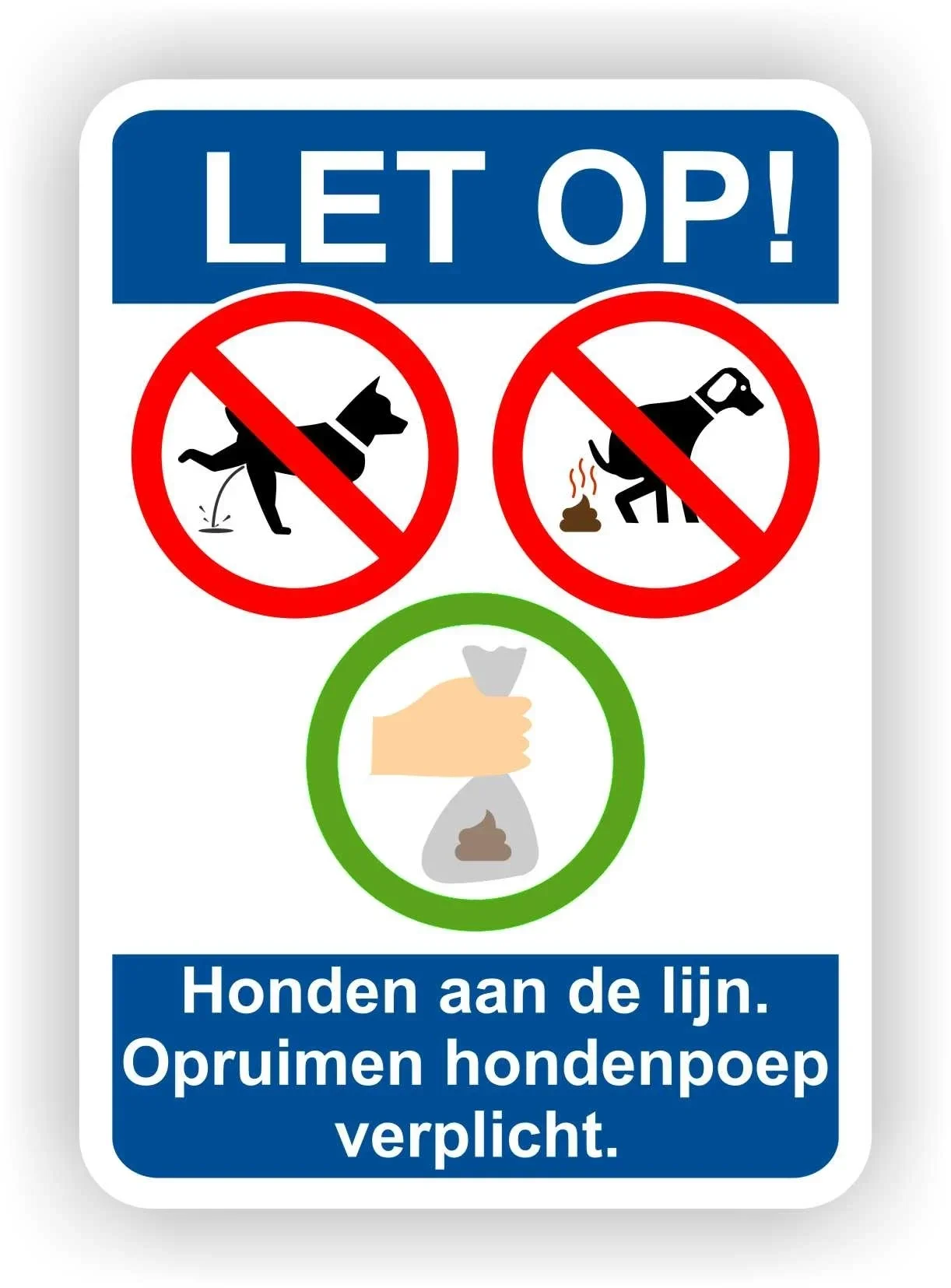 Hondenpoep opruimen sticker (941.la35)
