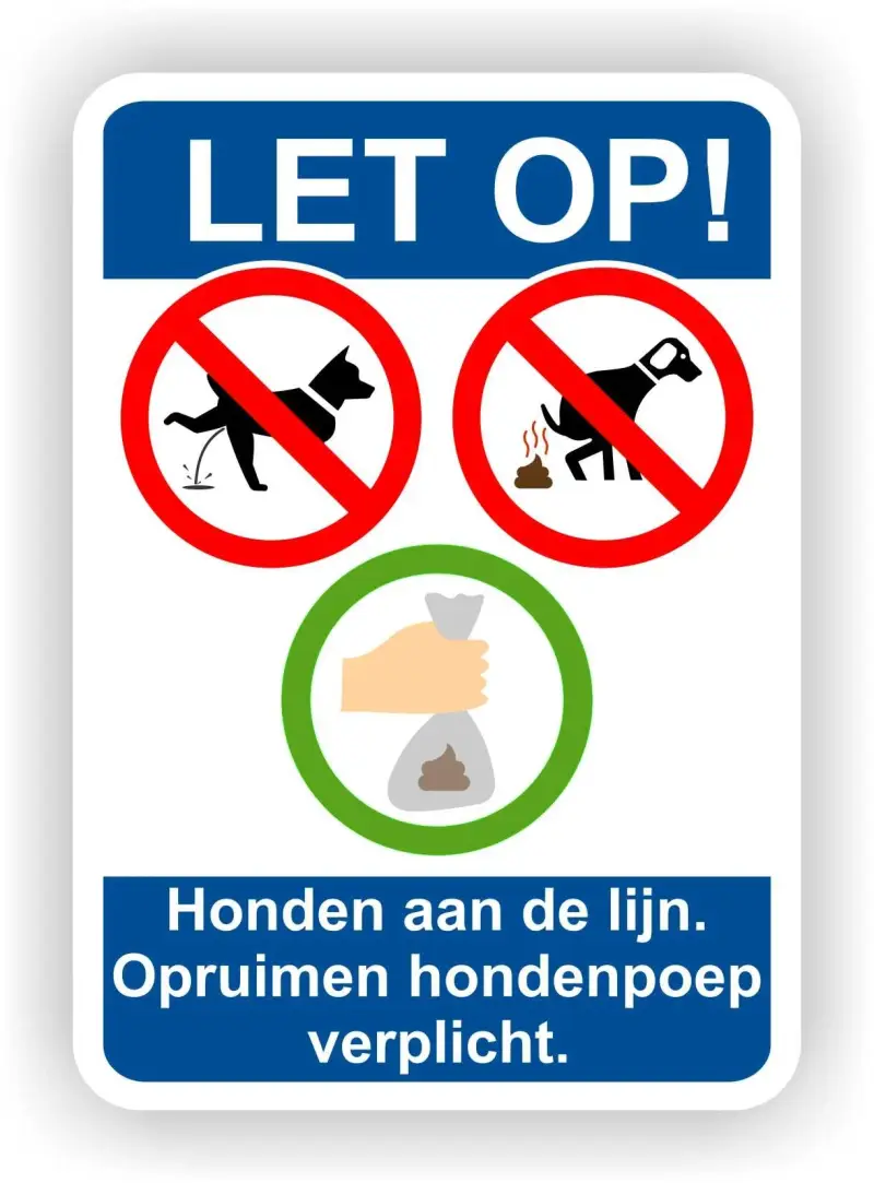 Hondenpoep opruimen sticker set (943.la35)