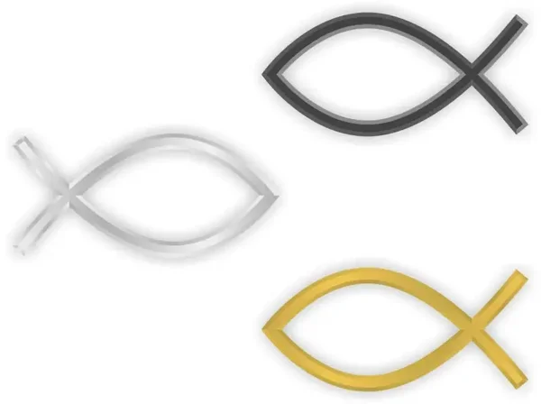 Icterus vissen symbool sticker set 3 kleuren (499.la23)