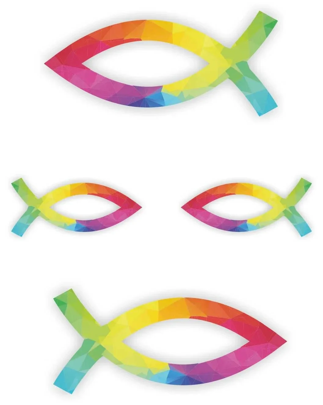 Icterus vissen symbool sticker set veel kleuren (495.la23)