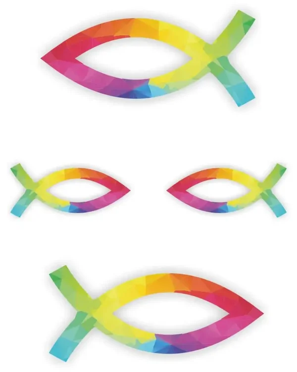 Icterus vissen symbool sticker set veel kleuren (495.la23)