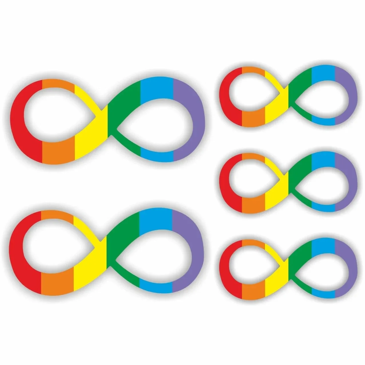 Infiniti sticker set  Regenboog kleuren (1302.la66)