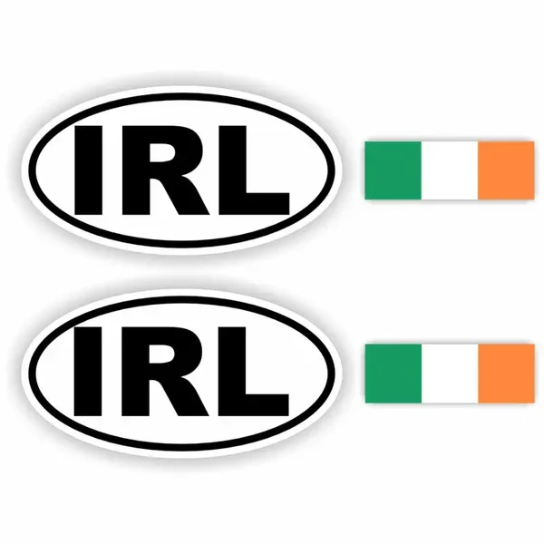 IRL, Ierland auto sticker set.  (1351.la69)