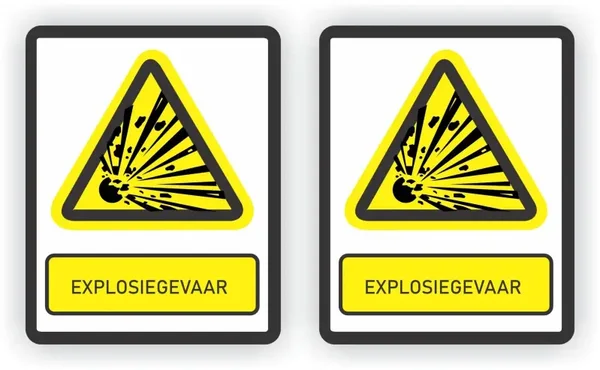 Explosiegevaar  ISO 7010 norm stickers (523.la24)