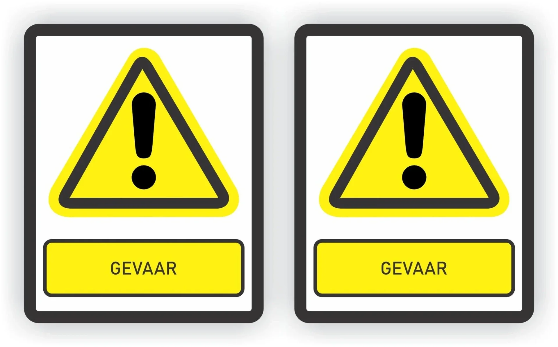 ISO 7010 norm Gevaar uitroep tekenen stickers (517.la24)