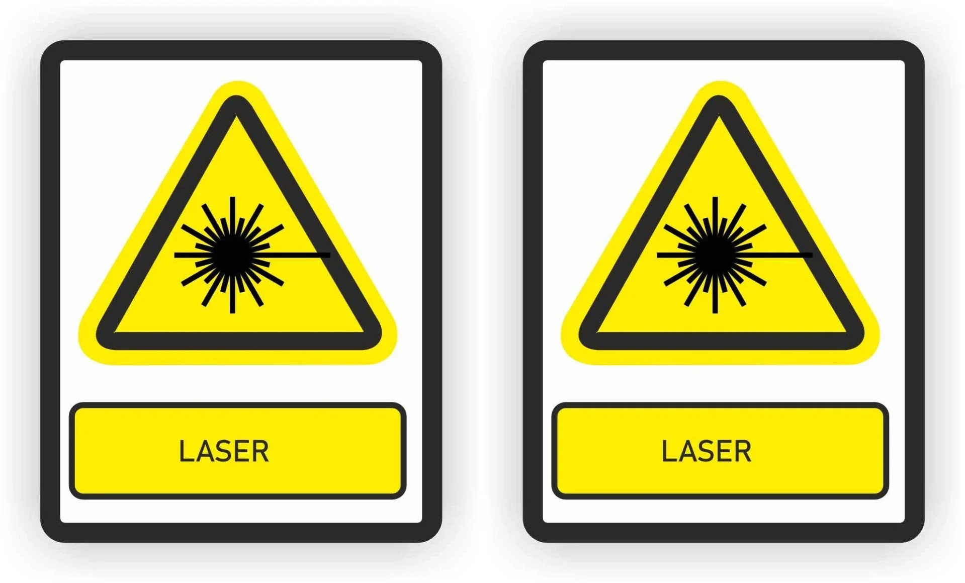 Laser straal ISO 7010 norm stickers (535.la25)