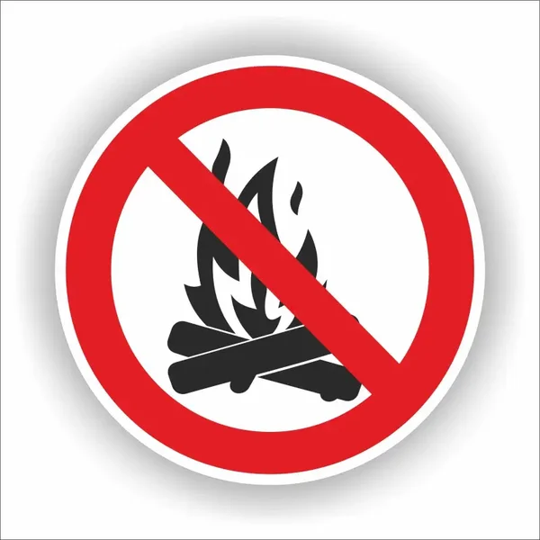 Vuur verboden sticker Ø 20 cm. (1225.la64)
