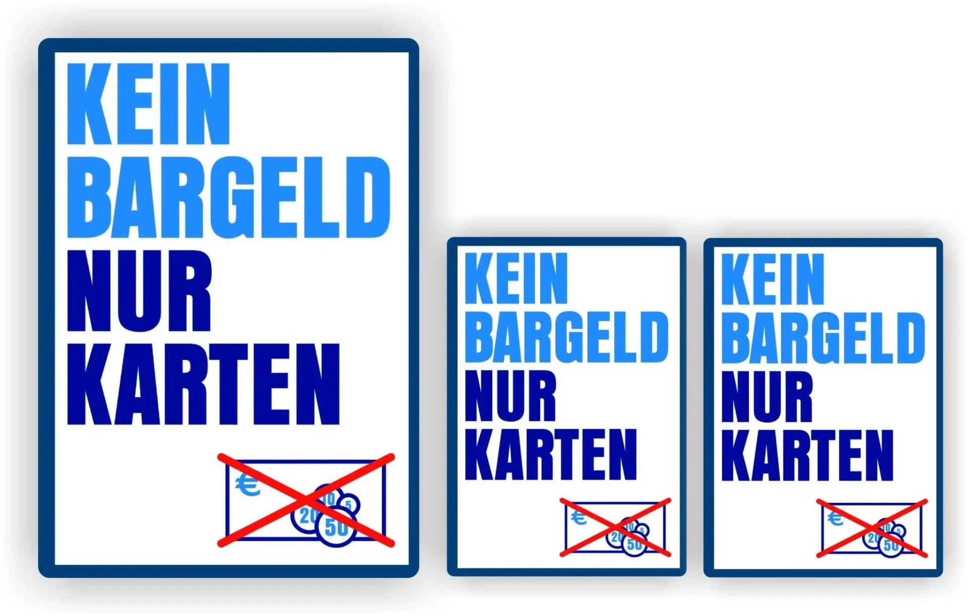 Kein bargeld nur karten Kassa stickers (423.la21)