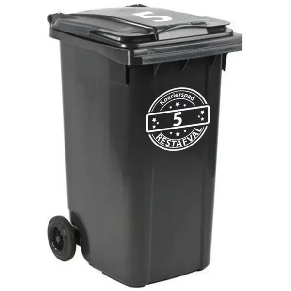 Kliko stickers p.st. afval volgens opgave (045.1stuk)