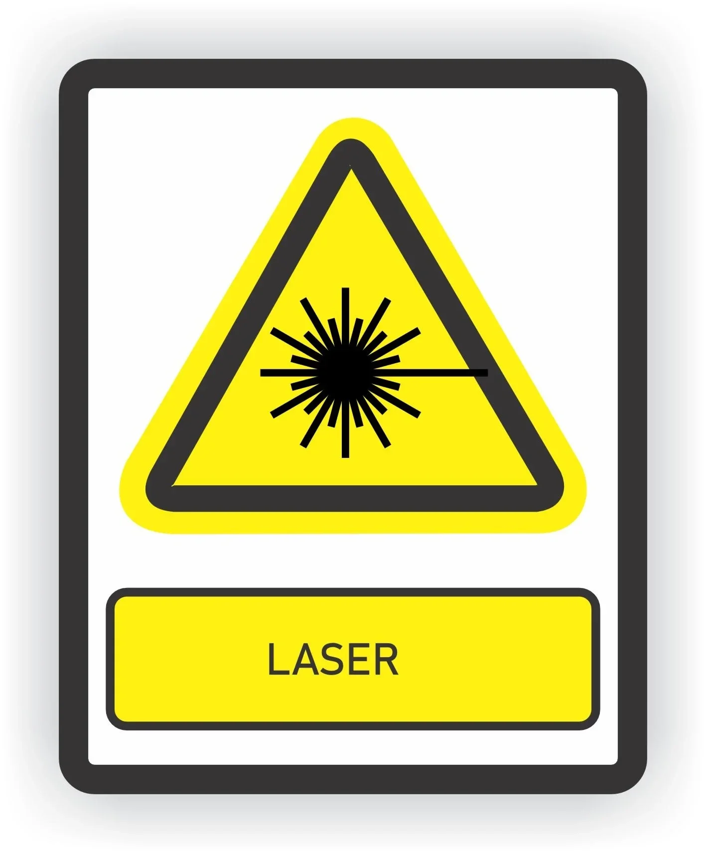 Laser straal ISO 7010 norm sticker (533.la24)
