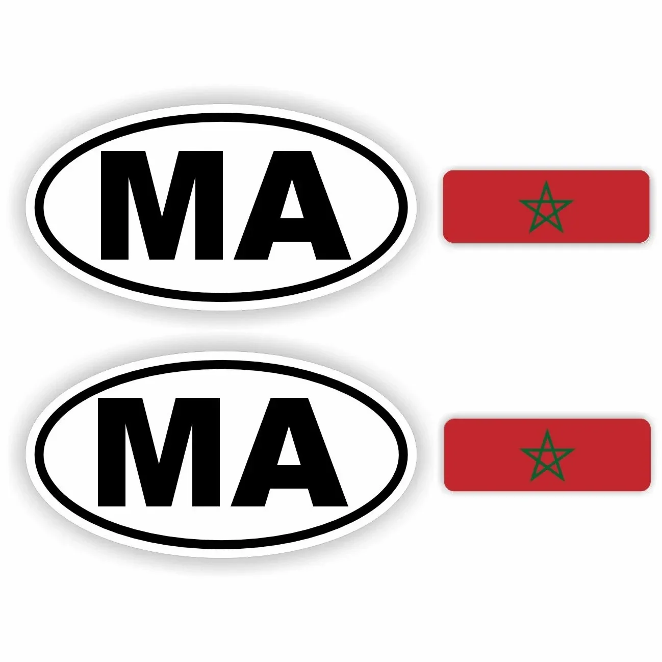 MA, Marokko auto sticker set.  (1354.la69)
