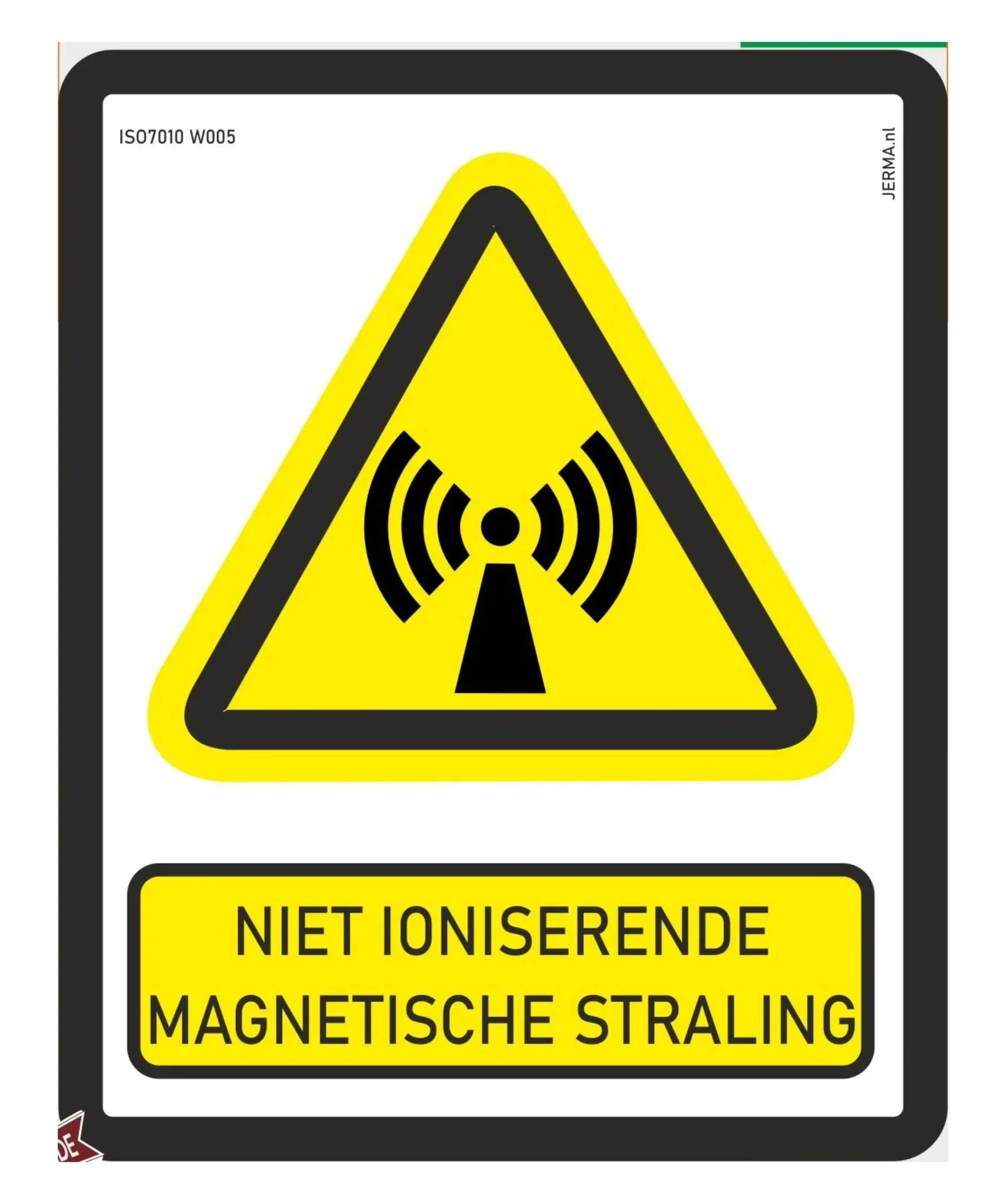 Magnetische straling ISO 7010 norm sticker (539.la25)