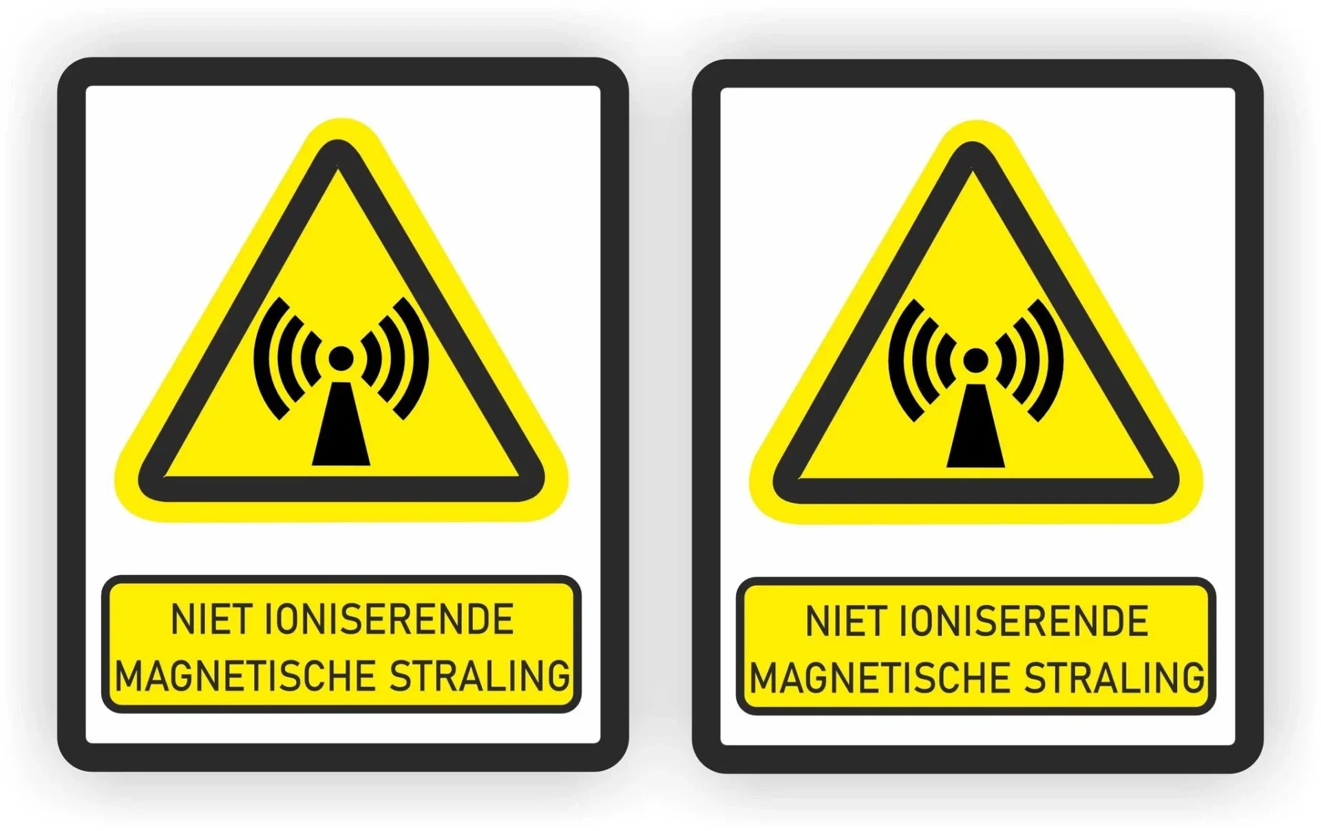 Magnetische straling ISO 7010 norm stickers (541.la25)
