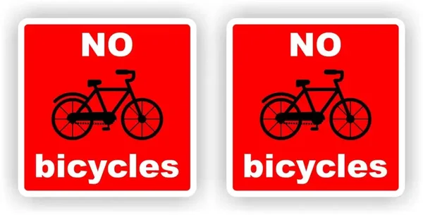 Bicyclettes interdites  plaatsen sticker set van 2 stuks (713.la28)