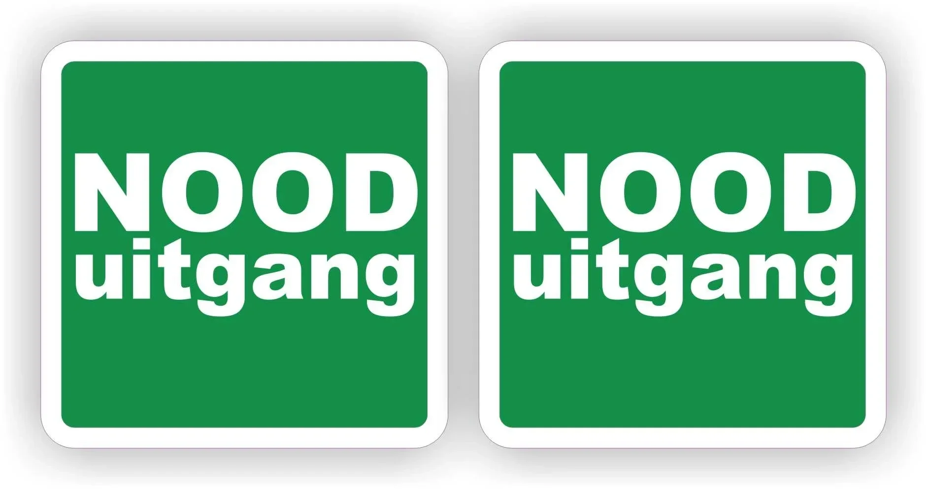 Nooduitgang sticker set 2 stuks (369.la18)